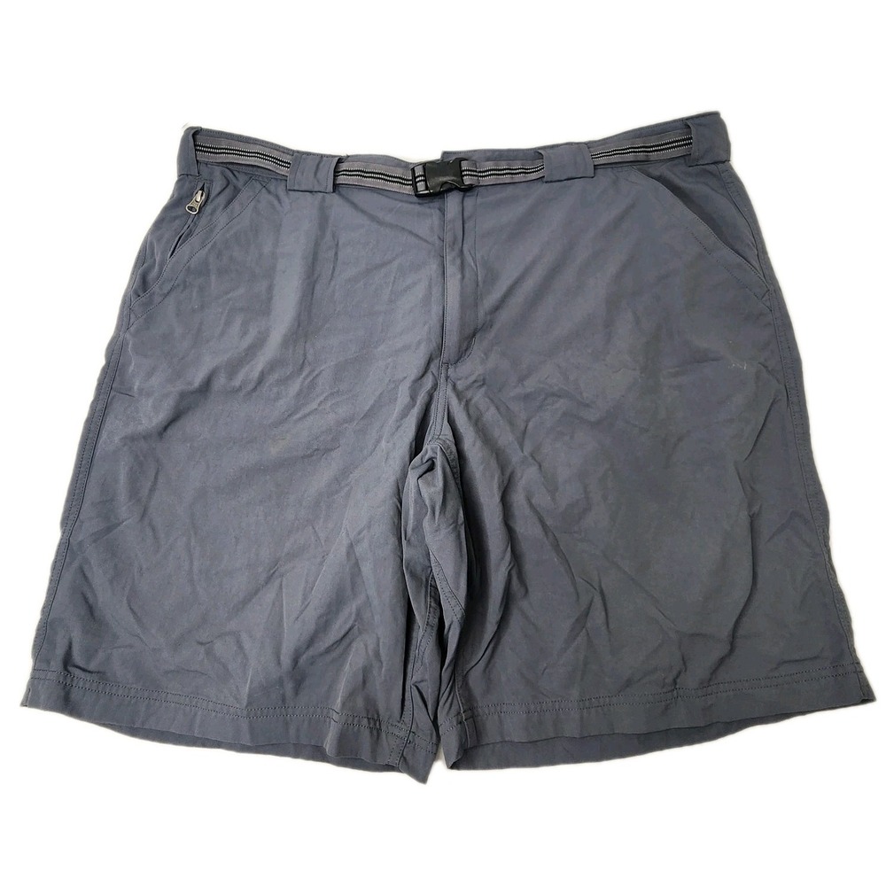 Duluth Trading 3XL Flex Dry on the Fly Belted Cargo Shorts 11" Inseam Gray
